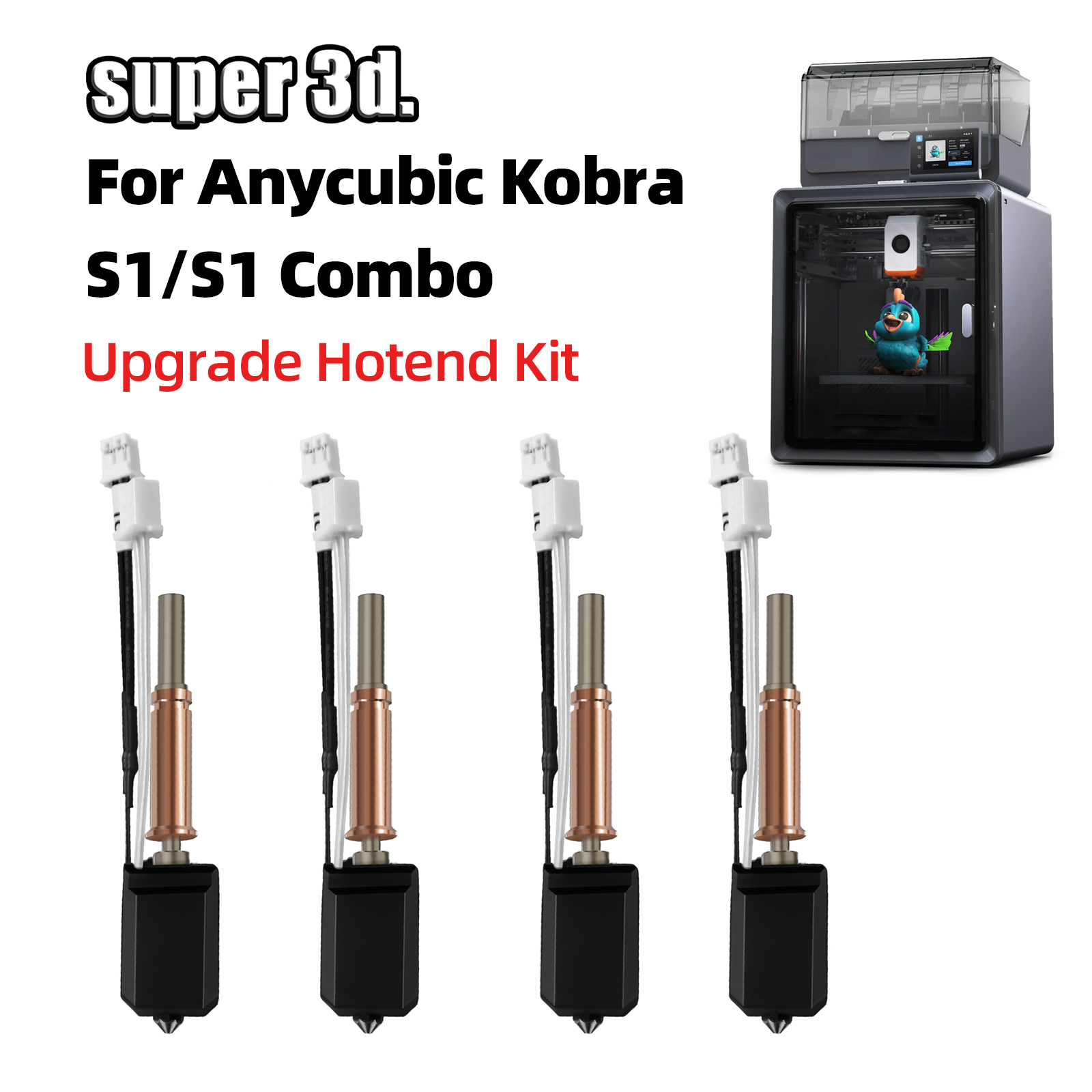 Hotend 0.4Mm - Kit Hotend Atualizado para Anycubic Kobra