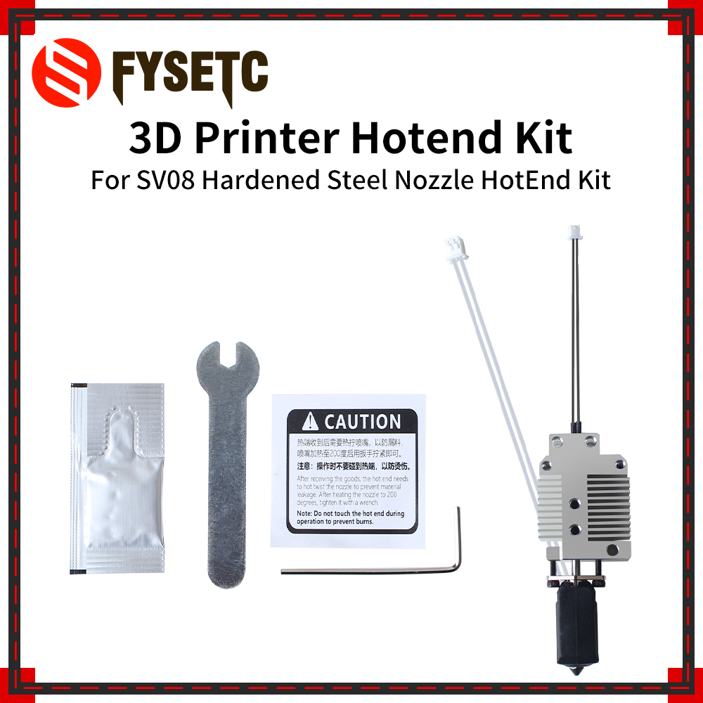 Hotend 0.4Mm - Kit de Bico de Aço Endurecido