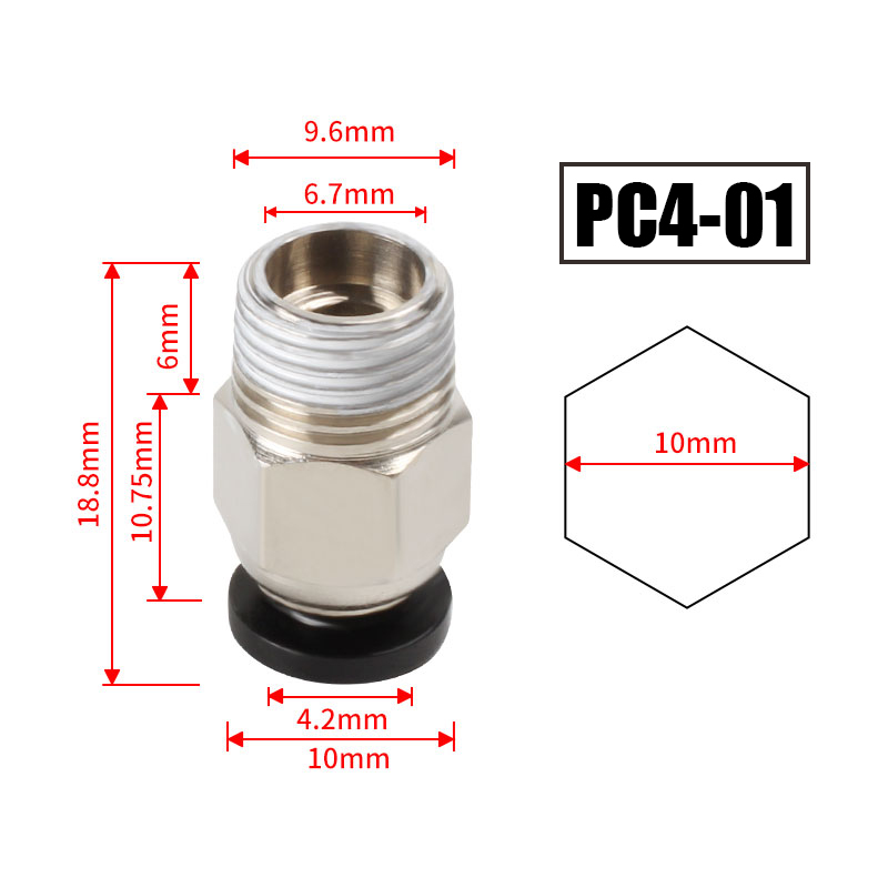 10 peças/lote Conectores Pneum - Bowden Tube avaliação e preço