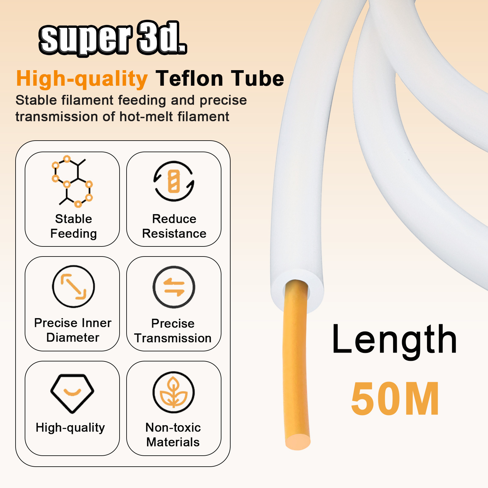 Tubo PTFE Bambu Lab 1/2/50M, I - Bowden Tube avaliação e preço