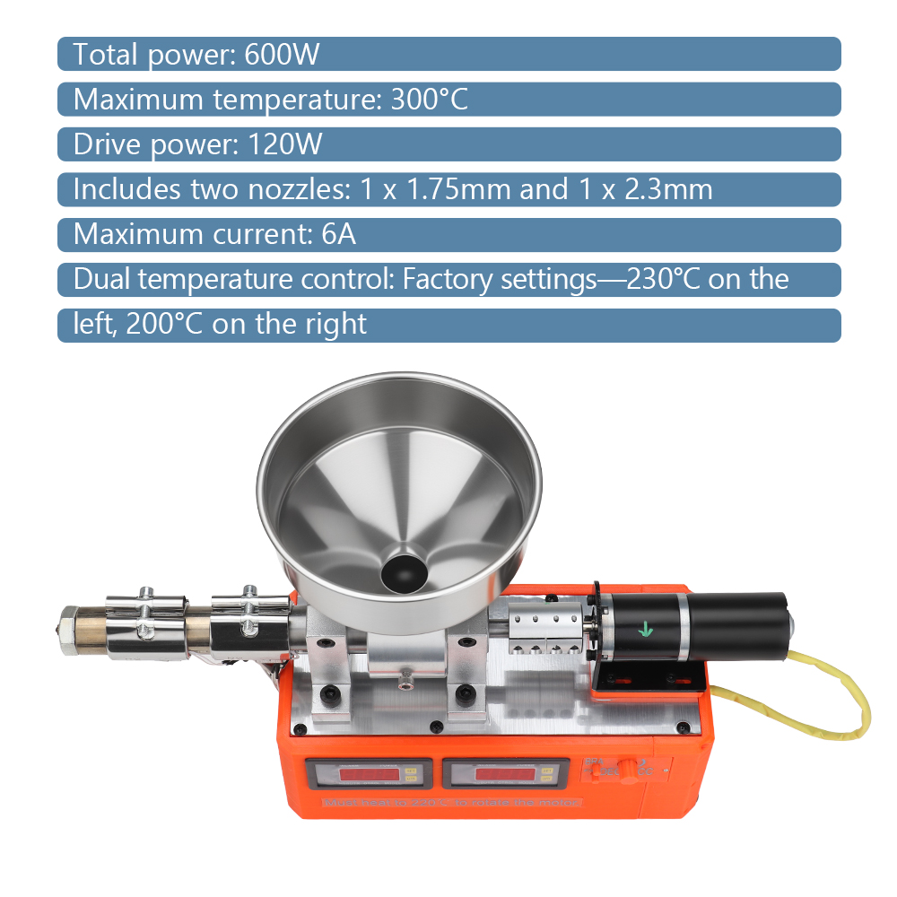 Extrusora de Plástico Compacta - Petg Filament avaliação e preço