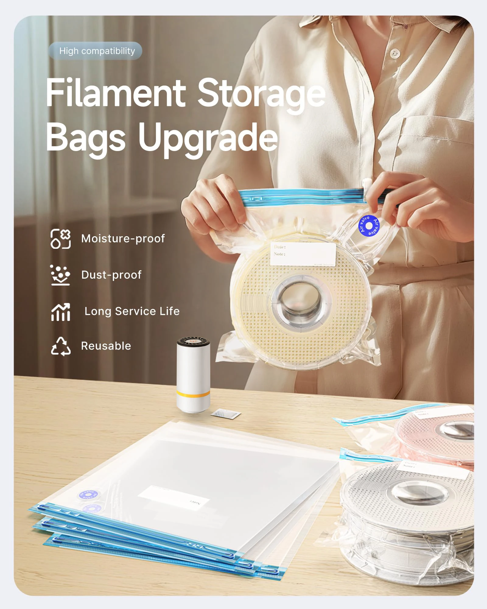 Saco de vácuo de filamento de  - Petg Filament avaliação e preço